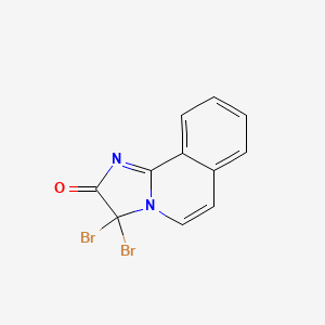 molecular formula C11H6Br2N2O B12917778 Imidazo[2,1-a]isoquinolin-2(3H)-one, 3,3-dibromo- CAS No. 62472-01-9