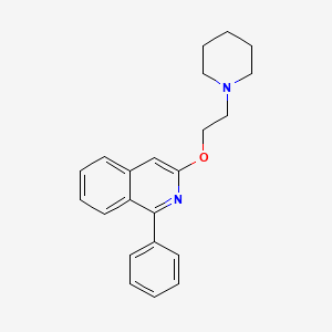 molecular formula C22H24N2O B12917795 1-Phenyl-3-(2-(piperidin-1-yl)ethoxy)isoquinoline CAS No. 89707-14-2