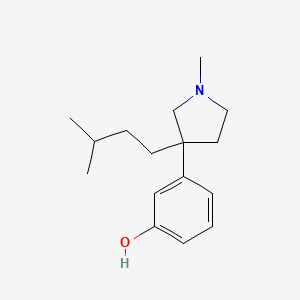 3-[1-Methyl-3-(3-methylbutyl)pyrrolidin-3-yl]phenol