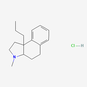 molecular formula C16H24ClN B12917808 1,2,3a,4,5,9b-Hexahydro-3-methyl-9b-propyl-3H-benz(e)indole, hydrochloride CAS No. 32920-66-4