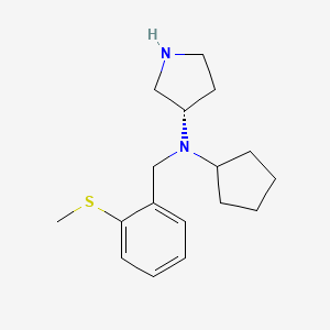 molecular formula C17H26N2S B12917878 (3S)-N-Cyclopentyl-N-{[2-(methylsulfanyl)phenyl]methyl}pyrrolidin-3-amine CAS No. 820979-85-9