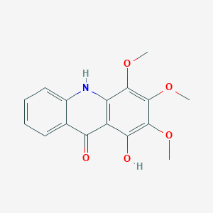 molecular formula C16H15NO5 B12917889 1-Hydroxy-2,3,4-trimethoxyacridin-9(10H)-one CAS No. 114340-03-3