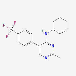 N-cyclohexyl-2-methyl-5-[4-(trifluoromethyl)phenyl]pyrimidin-4-amine