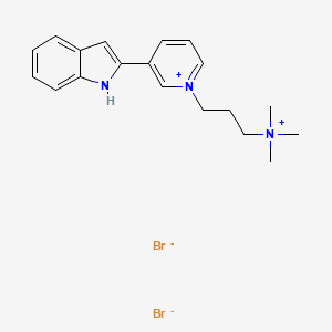 3-Indol-2-yl-1-(3-(trimethylammonio)propyl)pyridinium dibromide