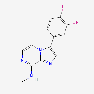 Imidazo[1,2-a]pyrazin-8-amine, 3-(3,4-difluorophenyl)-N-methyl-