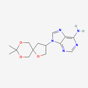 molecular formula C14H19N5O3 B12917950 9-(8,8-Dimethyl-1,7,9-trioxaspiro[4.5]decan-3-yl)-9H-purin-6-amine CAS No. 918952-71-3