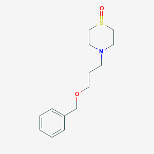 molecular formula C14H21NO2S B1291796 4-[3-(Benzyloxy)propyl]-1lambda~4~,4-thiazinan-1-one CAS No. 1020722-26-2