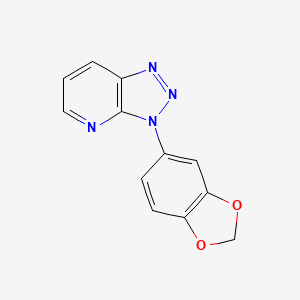 molecular formula C12H8N4O2 B12917982 3-(2H-1,3-Benzodioxol-5-yl)-3H-[1,2,3]triazolo[4,5-b]pyridine CAS No. 62052-22-6