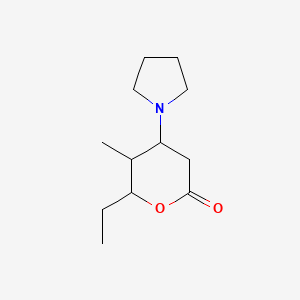 6-Ethyl-5-methyl-4-(pyrrolidin-1-yl)oxan-2-one