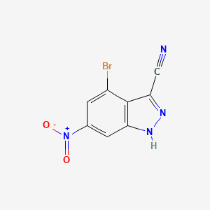 molecular formula C8H3BrN4O2 B1291804 4-Bromo-6-nitro-1H-indazole-3-carbonitrile CAS No. 885518-59-2