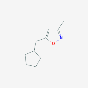 5-(Cyclopentylmethyl)-3-methyl-1,2-oxazole