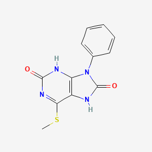 6-(Methylsulfanyl)-9-phenyl-7,9-dihydro-2h-purine-2,8(3h)-dione