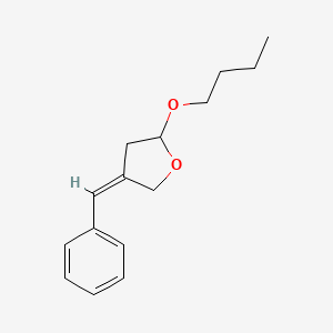 molecular formula C15H20O2 B12918074 (Z)-4-Benzylidene-2-butoxytetrahydrofuran 