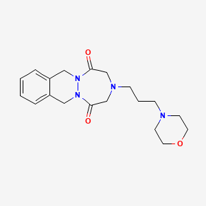 molecular formula C19H26N4O3 B12918095 3-(3-(4-Morpholinyl)propyl)-3,4,7,12-tetrahydro-1H-(1,2,5)triazepino(1,2-b)phthalazine-1,5(2H)-dione CAS No. 81215-79-4