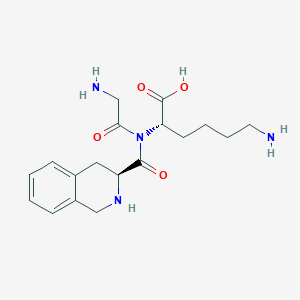 molecular formula C18H26N4O4 B12918112 (S)-6-Amino-2-((S)-N-(2-aminoacetyl)-1,2,3,4-tetrahydroisoquinoline-3-carboxamido)hexanoic acid 