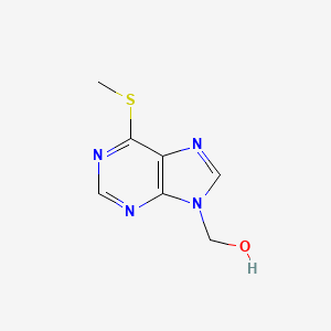 9H-Purine-9-methanol, 6-(methylthio)-