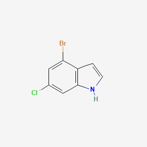 molecular formula C8H5BrClN B1291813 4-溴-6-氯-1H-吲哚 CAS No. 885519-23-3