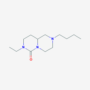 molecular formula C13H25N3O B12918146 2-Butyl-7-ethyloctahydro-6h-pyrazino[1,2-c]pyrimidin-6-one CAS No. 56926-00-2