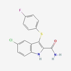 1H-Indole-2-carboxamide, 5-chloro-3-[(4-fluorophenyl)thio]-