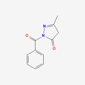 3H-Pyrazol-3-one, 2-benzoyl-2,4-dihydro-5-methyl-