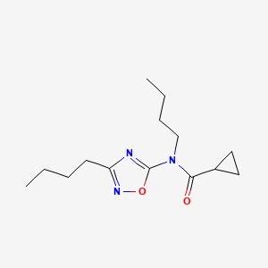 N-Butyl-N-(3-butyl-1,2,4-oxadiazol-5-yl)cyclopropanecarboxamide