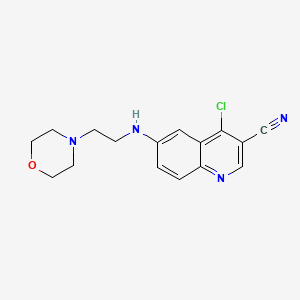 4-Chloro-6-{[2-(morpholin-4-yl)ethyl]amino}quinoline-3-carbonitrile