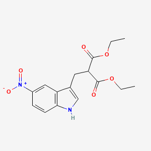 molecular formula C16H18N2O6 B12918225 diethyl 2-[(5-nitro-1H-indol-3-yl)methyl]propanedioate CAS No. 93020-27-0