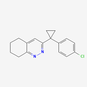 molecular formula C17H17ClN2 B12918231 3-(1-(4-Chlorophenyl)cyclopropyl)-5,6,7,8-tetrahydrocinnoline CAS No. 918873-16-2