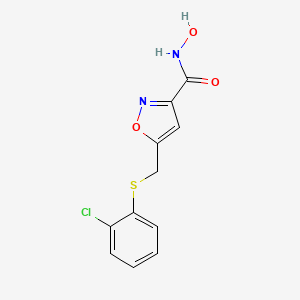 3-Isoxazolecarboxamide, 5-[[(2-chlorophenyl)thio]methyl]-N-hydroxy-