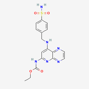 ethyl N-[8-[(4-sulfamoylphenyl)methylamino]pyrido[2,3-b]pyrazin-6-yl]carbamate