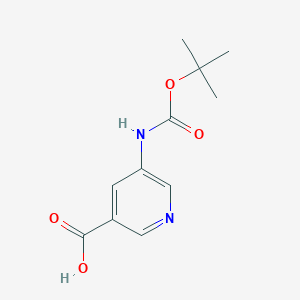 molecular formula C11H14N2O4 B1291828 5-((tert-Butoxycarbonyl)amino)nicotinic acid CAS No. 337904-92-4