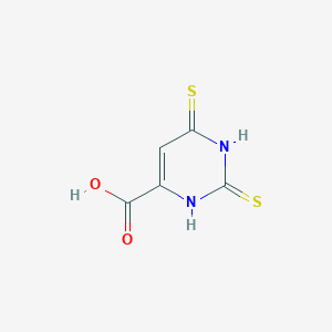 molecular formula C5H4N2O2S2 B12918311 2,6-Bis(sulfanylidene)-1,2,3,6-tetrahydropyrimidine-4-carboxylic acid CAS No. 6307-60-4