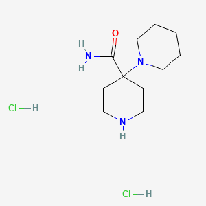 molecular formula C11H23Cl2N3O B1291832 [1,4'-Bipiperidine]-4'-carboxamide dihydrochloride CAS No. 83732-56-3