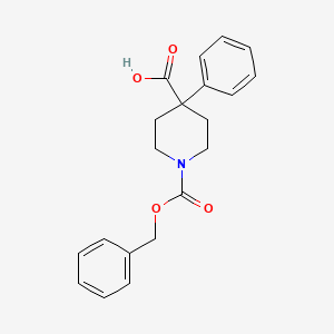 molecular formula C20H21NO4 B1291833 1-(Benzyloxycarbonyl)-4-phenylpiperidine-4-carboxylic acid CAS No. 181641-61-2