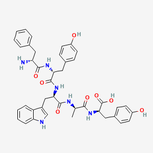 molecular formula C41H44N6O8 B12918334 D-Phenylalanyl-D-tyrosyl-D-tryptophyl-D-alanyl-D-tyrosine CAS No. 644997-46-6