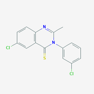 6-Chloro-3-(3-chlorophenyl)-2-methylquinazoline-4(3H)-thione