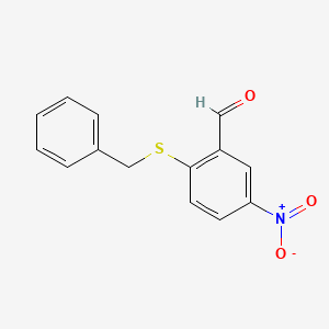 molecular formula C14H11NO3S B1291834 2-(Benzylthio)-5-nitrobenzaldehyde CAS No. 175278-43-0