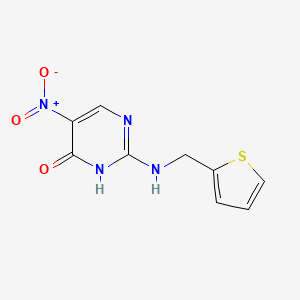 5-Nitro-2-{[(thiophen-2-yl)methyl]amino}pyrimidin-4(3H)-one