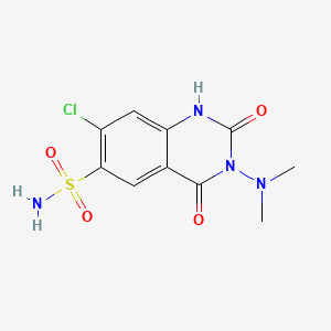 6-Quinazolinesulfonamide, 1,2,3,4-tetrahydro-7-chloro-3-(dimethylamino)-2,4-dioxo-