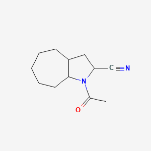 1-Acetyldecahydrocyclohepta[b]pyrrole-2-carbonitrile