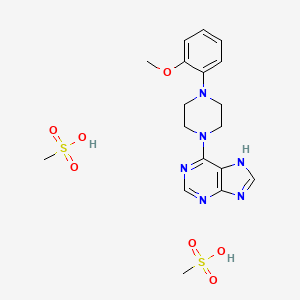 6-(4-(o-Methoxyphenyl)-1-piperazinyl)-9H-purine dimethanesulfonate