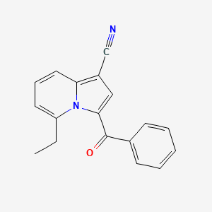 1-Indolizinecarbonitrile, 3-benzoyl-5-ethyl-