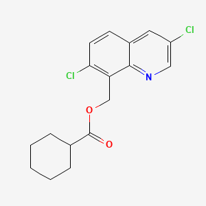 molecular formula C17H17Cl2NO2 B12918498 (3,7-Dichloroquinolin-8-yl)methyl cyclohexanecarboxylate CAS No. 89536-07-2