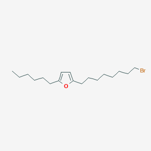 molecular formula C18H31BrO B12918506 2-(8-Bromooctyl)-5-hexylfuran CAS No. 88646-92-8