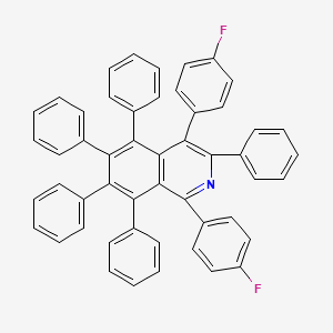 molecular formula C51H33F2N B12918516 1,4-Bis(4-fluorophenyl)-3,5,6,7,8-pentaphenylisoquinoline CAS No. 138181-07-4