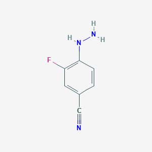 molecular formula C7H6FN3 B1291852 3-Fluoro-4-hydrazinylbenzonitrile CAS No. 1242238-88-5