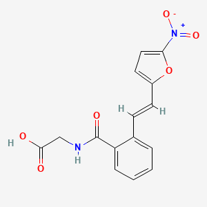 molecular formula C15H12N2O6 B12918549 2-(2-(2-(5-Nitrofuran-2-yl)vinyl)benzamido)acetic acid 