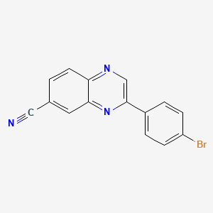 molecular formula C15H8BrN3 B12918558 3-(4-Bromophenyl)quinoxaline-6-carbonitrile CAS No. 110379-69-6