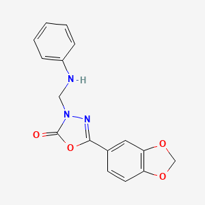 5-(1,3-Benzodioxol-5-yl)-3-((phenylamino)methyl)-1,3,4-oxadiazol-2(3H)-one