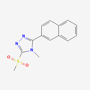 4H-1,2,4-Triazole, 4-methyl-3-(methylsulfonyl)-5-(2-naphthalenyl)-